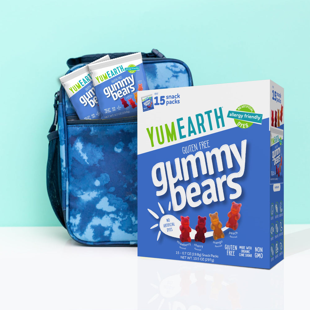YumEarth Organic Gummy Bears 15 pack serving size and sharing