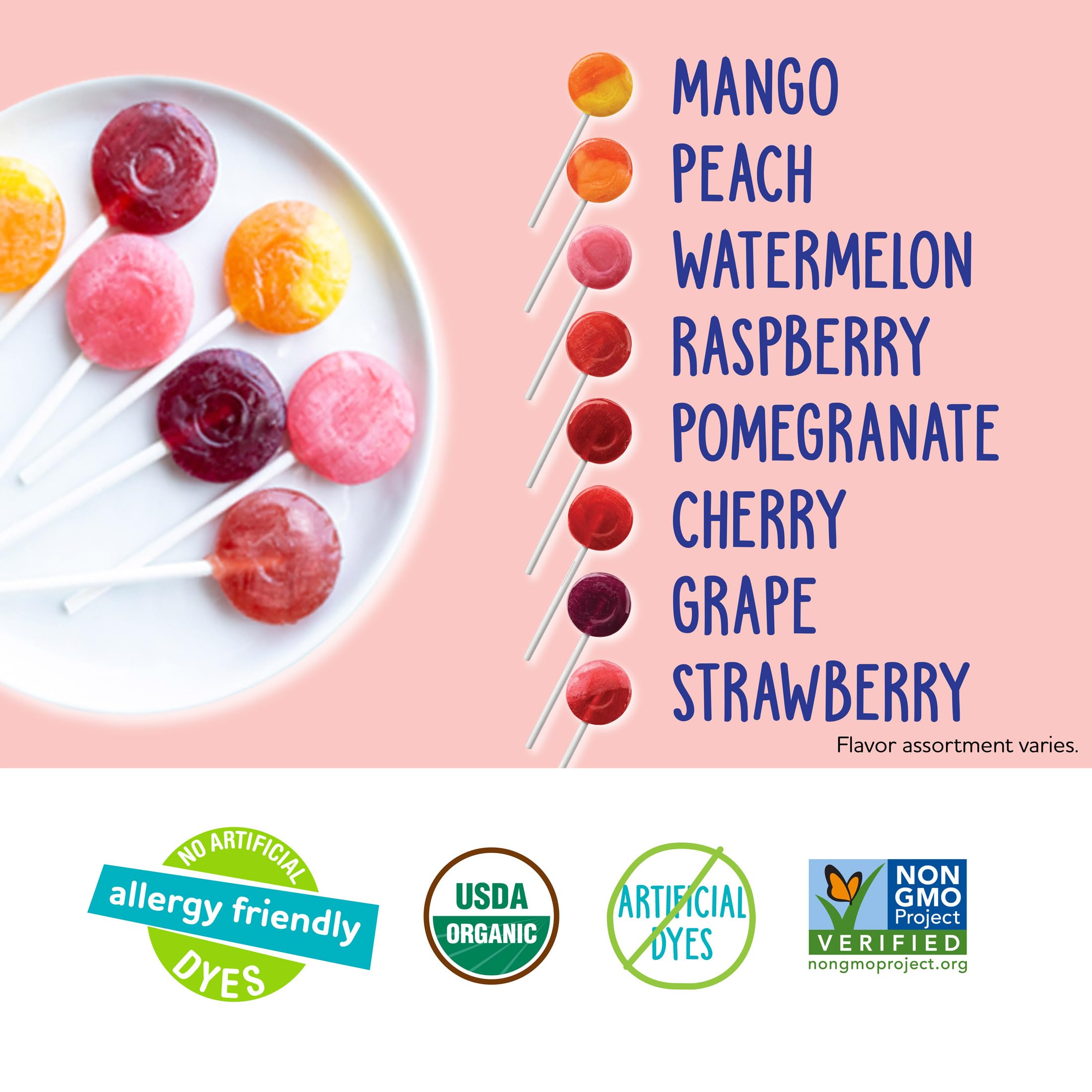 YumEarth Peach pops with USDA Organic certification, a tasty lunchbox option.
