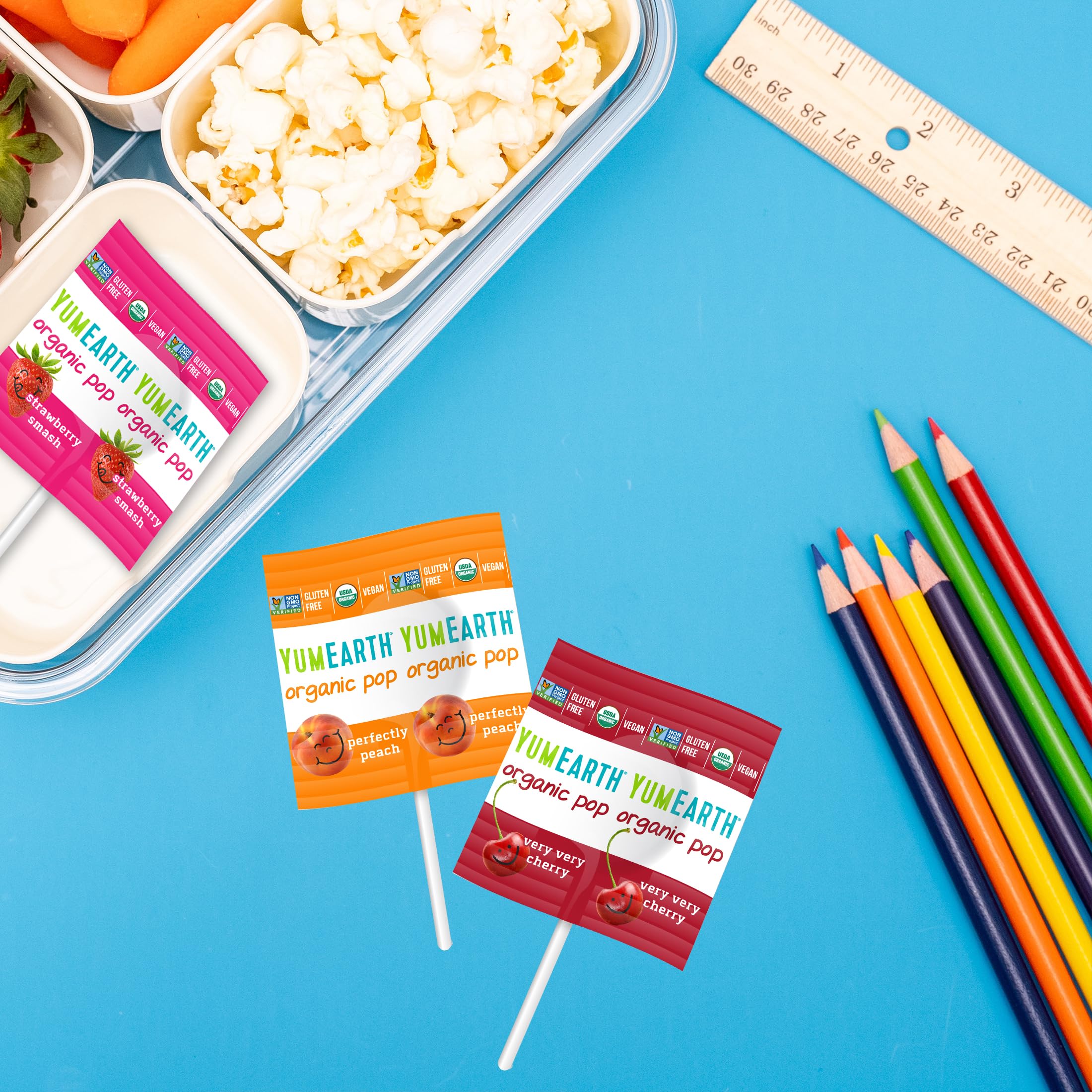 YumEarth pops in a lunchbox, convenient individually wrapped