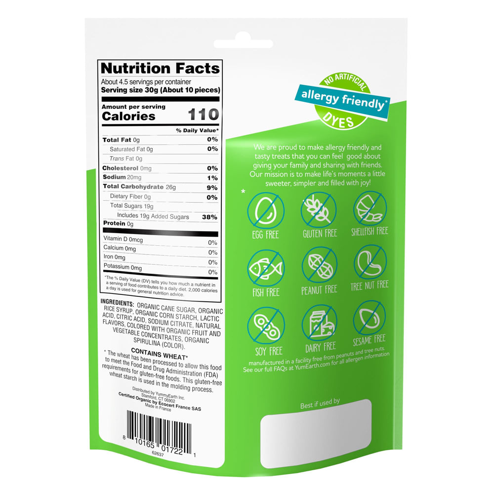 Open YumEarth Sour Littles resealable bag for sharing