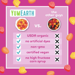 On-the-go YumEarth snacks in a resealable pouch.