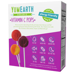 YumEarth Vitamin C Pops Peach-Cherry flavor, kid-friendly snack