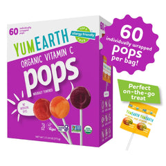 YumEarth Vitamin C Pops Strawberry-Pomegranate flavor, fruity and vibrant