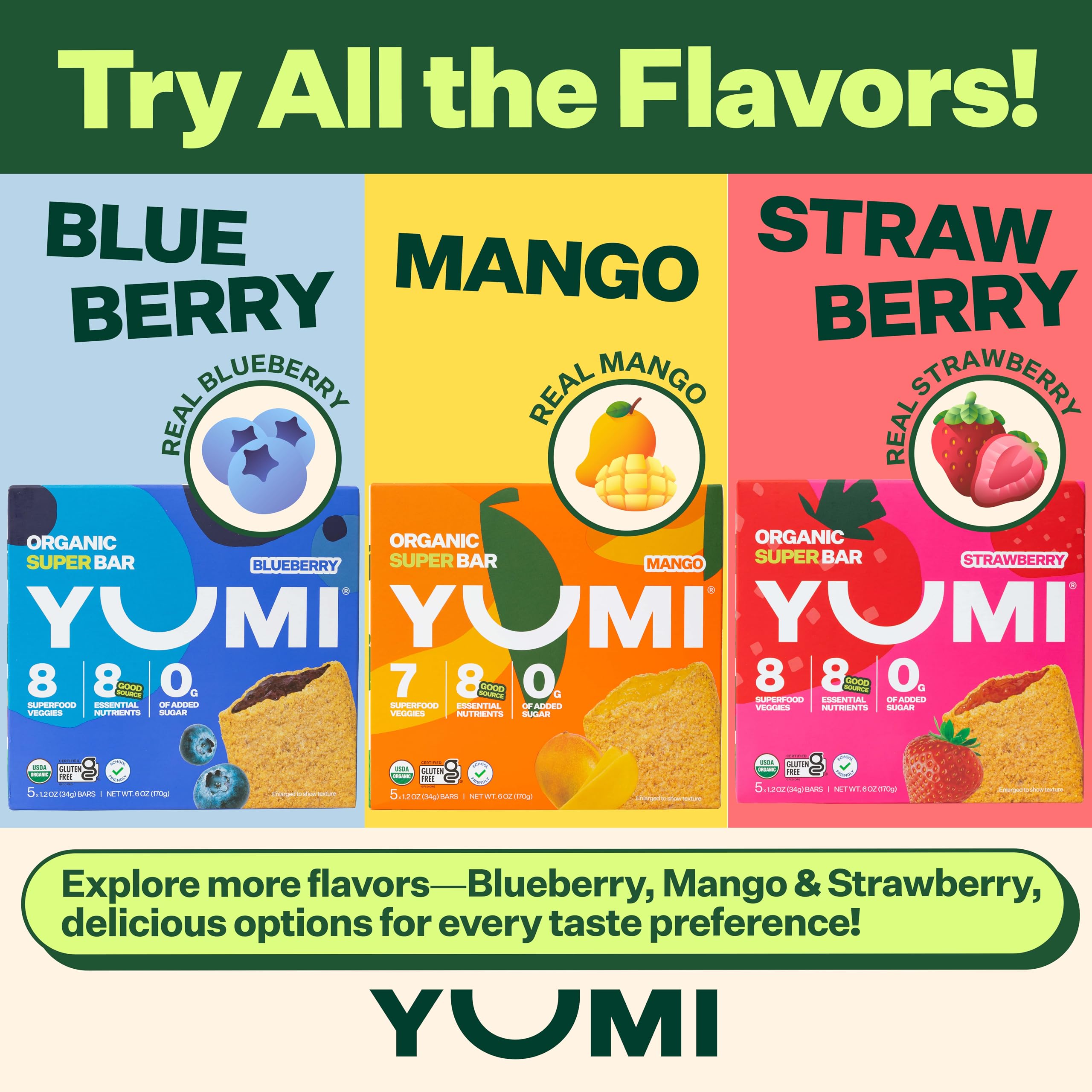 YUMI family mealtime shot with breakfast bars during morning routine