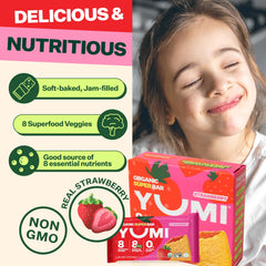 YUMI kid-friendly snack bar display suitable for school and home