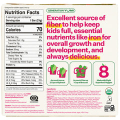 Yumi organic bars soft baked crust closeup showing kid-friendly texture