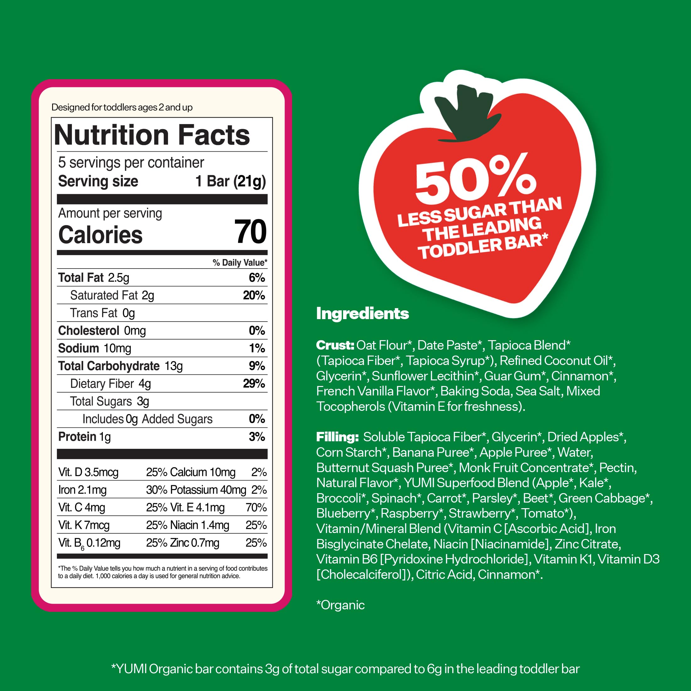 Yumi bars on the go pack ideal for busy families