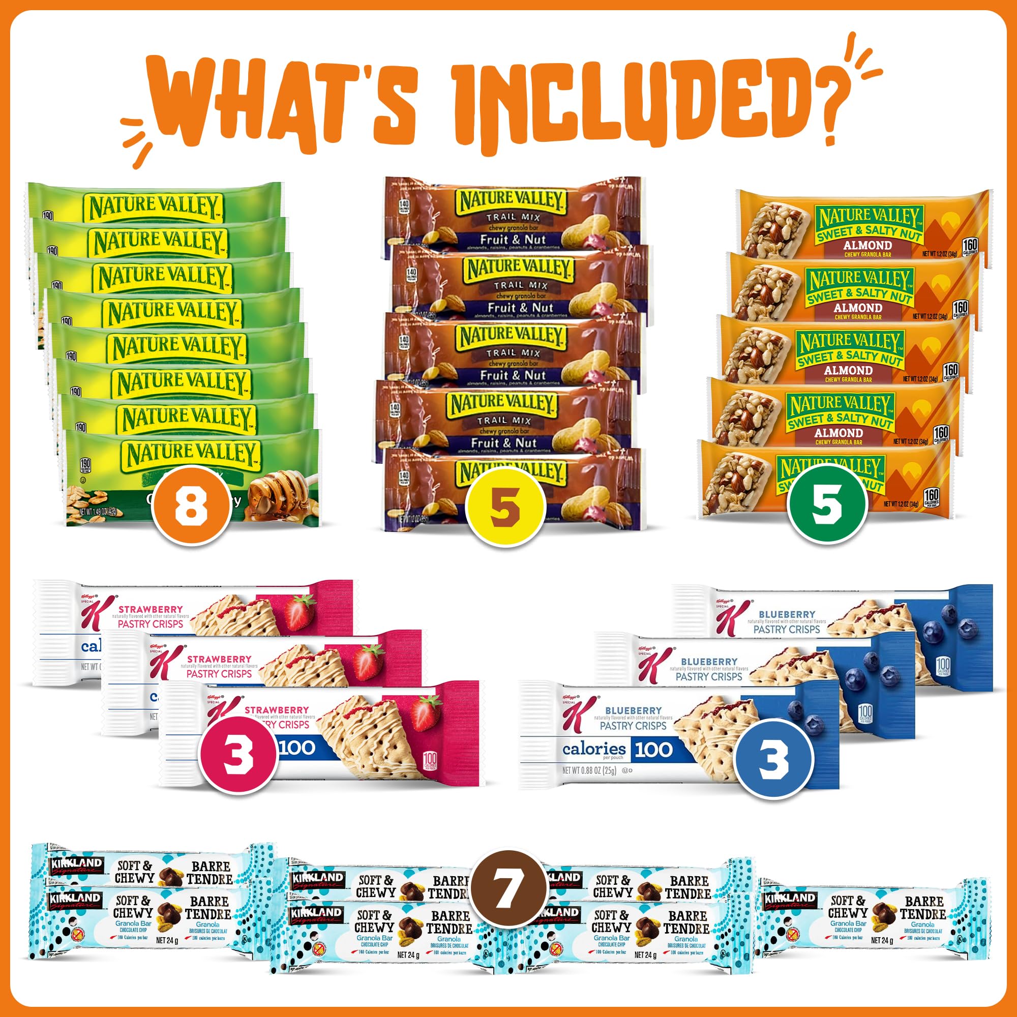 Yummey granola bars with flavor variety appealing to varied tastes and occasions.