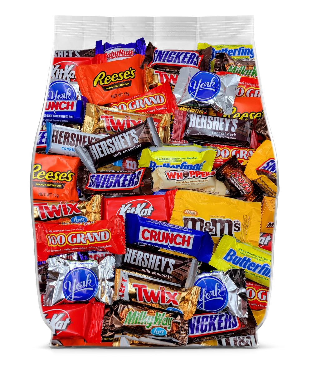 Yummy Chew assorted chocolate variety pack sample display for gifting and sharing