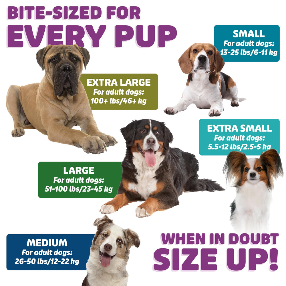 Yummy Combs slow-chew design helps deter gulping during treats.