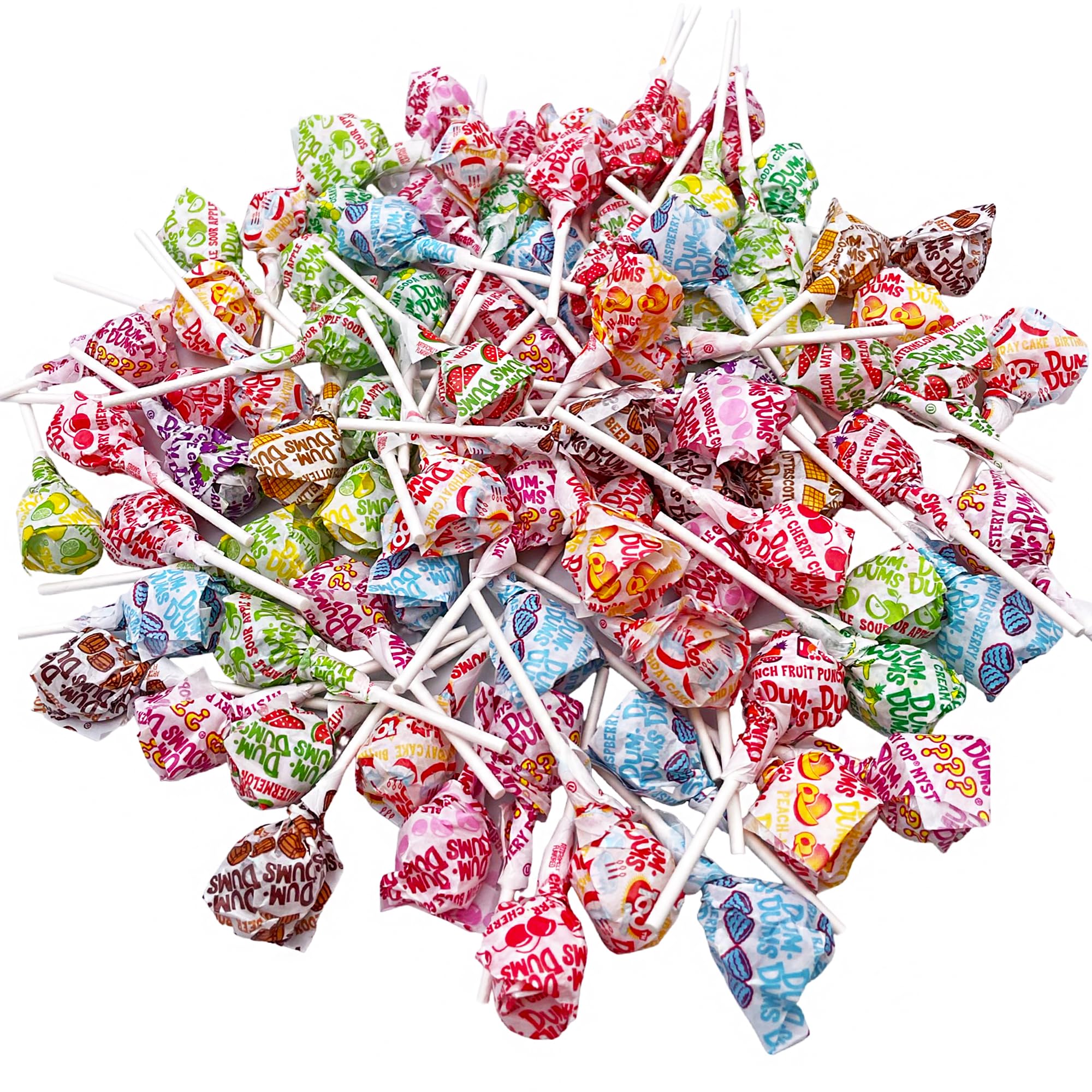 YUMMYLAND Dum Dums bulk 80 pops in a bag for easy sharing and party planning.