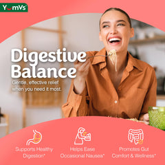 YUM-V'S Ginger Gummies packaging highlights no artificial dyes and non-GMO ingredients.