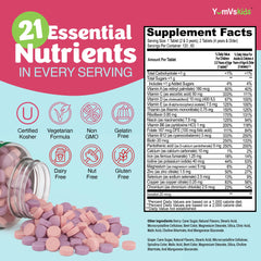 Grape-flavored chewables from YUM-V'S for easy daily vitamins.