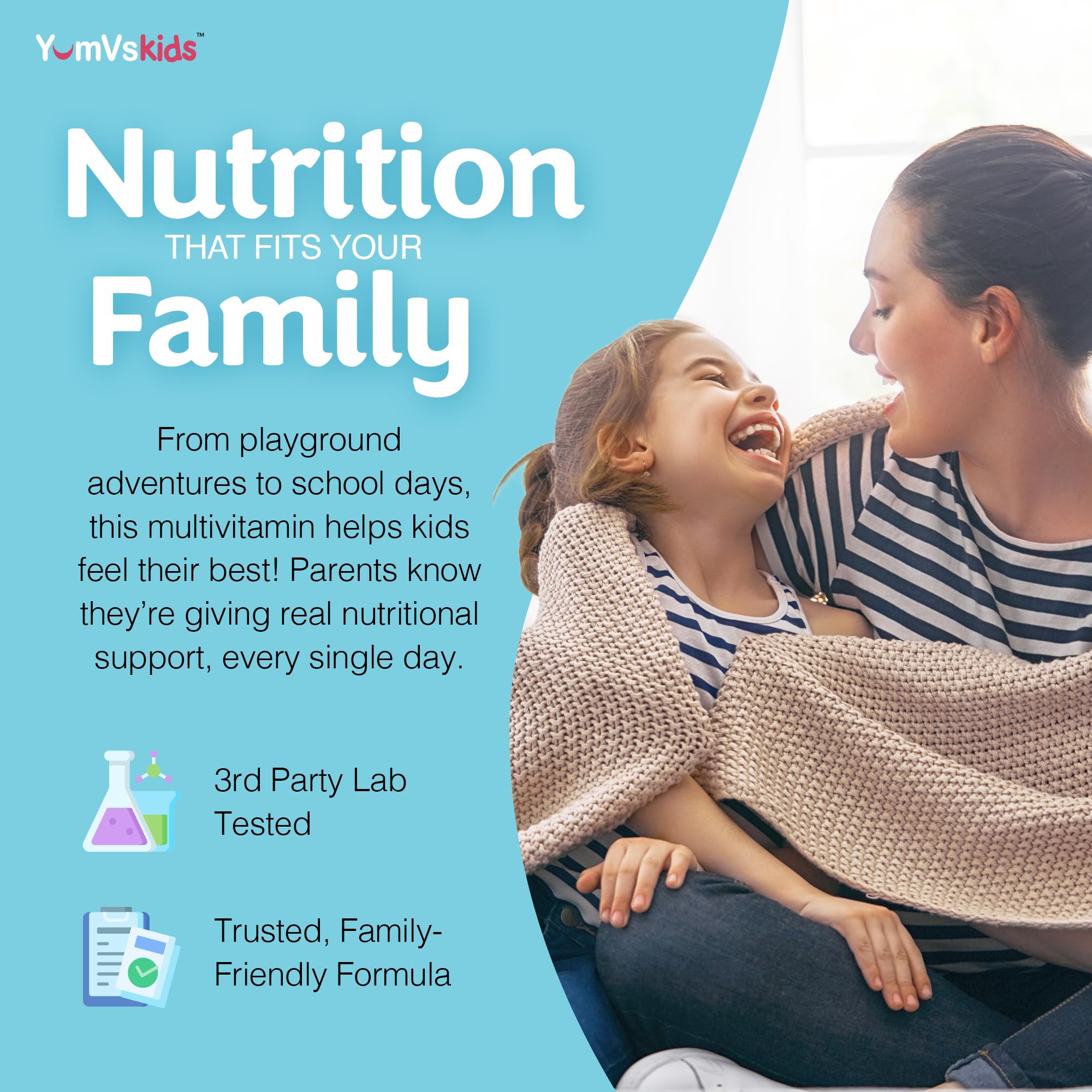 Kosher and halal certified vitamins for inclusive families.