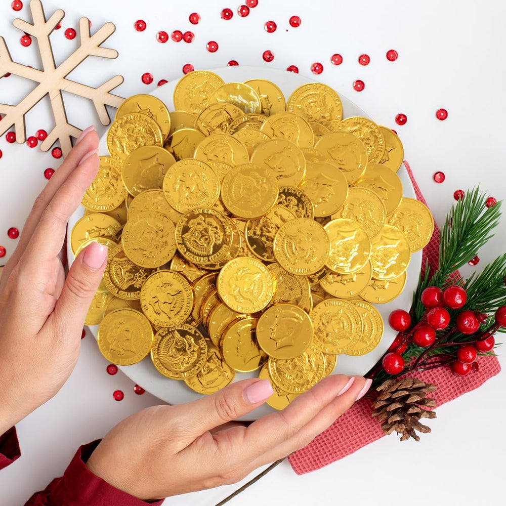 Yumzo candy-buffet-display-coins simplify party table styling.