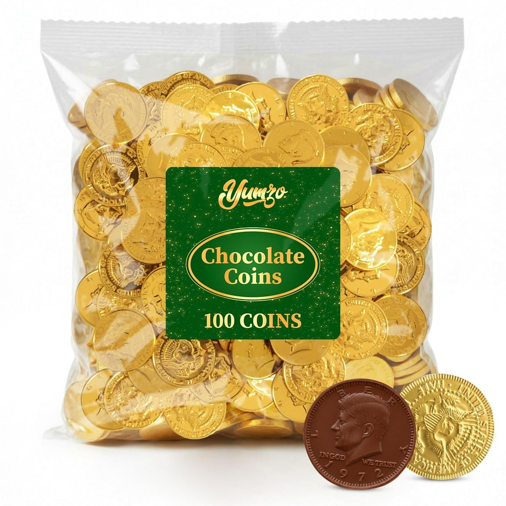 Yumzo Easter gold coins bulk 100-pack ideal for festive party favors and gift bags.