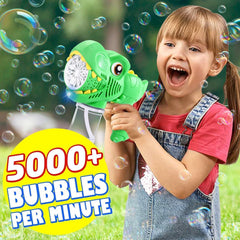 Yunaking 13-hole bubble machine delivers high-volume bubbles for outdoor play.