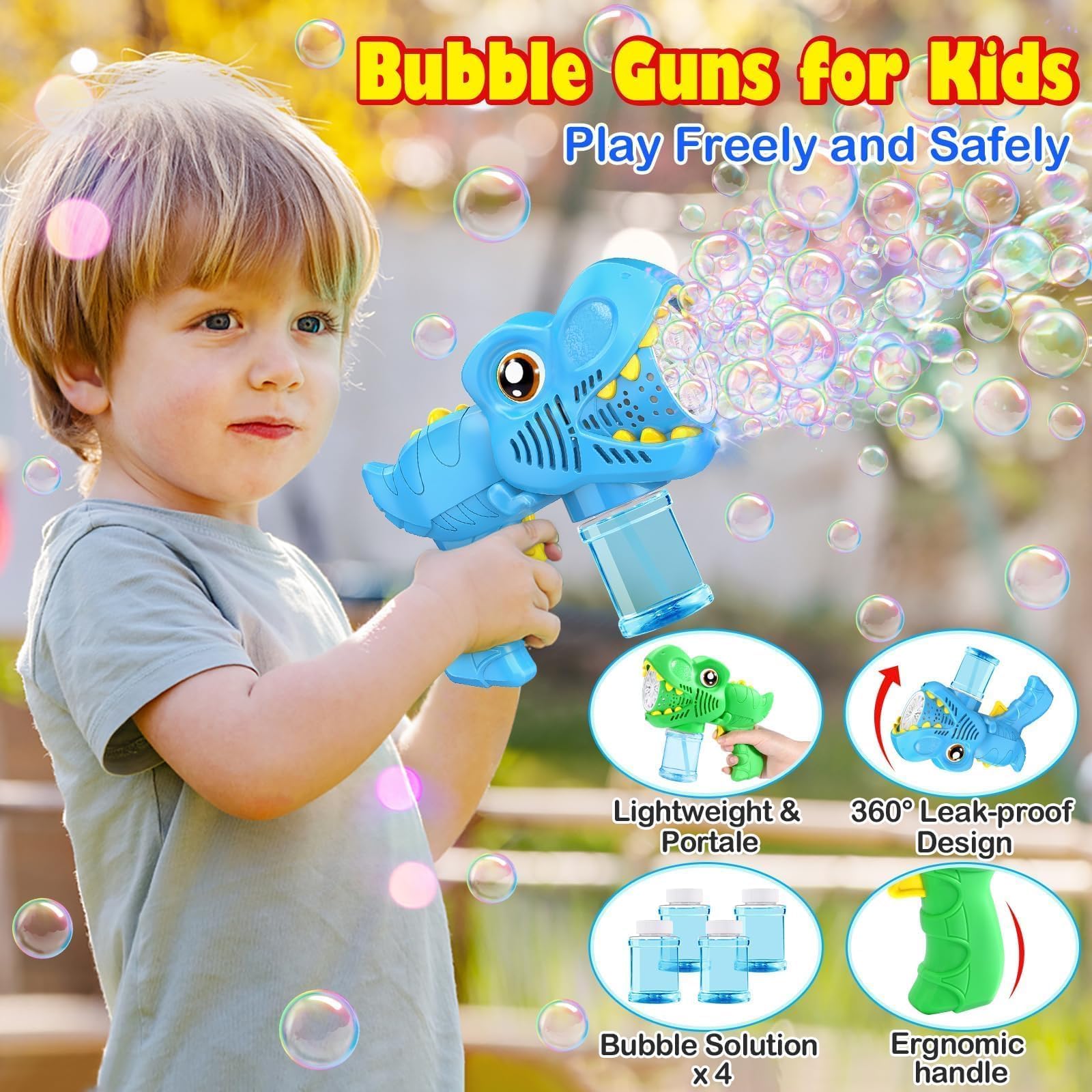 Yunaking 360 degree leak-proof design keeps hands clean during active play.