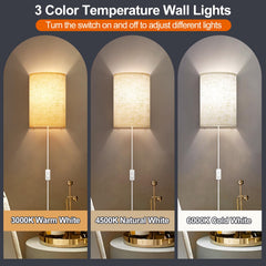 Yunaking wall sconces mount options enable quick, wire-free installation