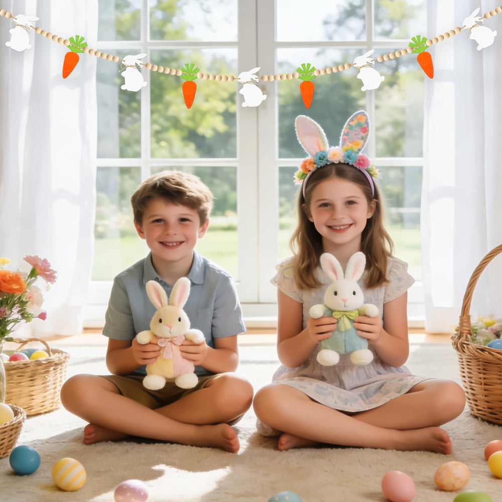 Yunfan Easter garland bunny carrot combo decor for festive display
