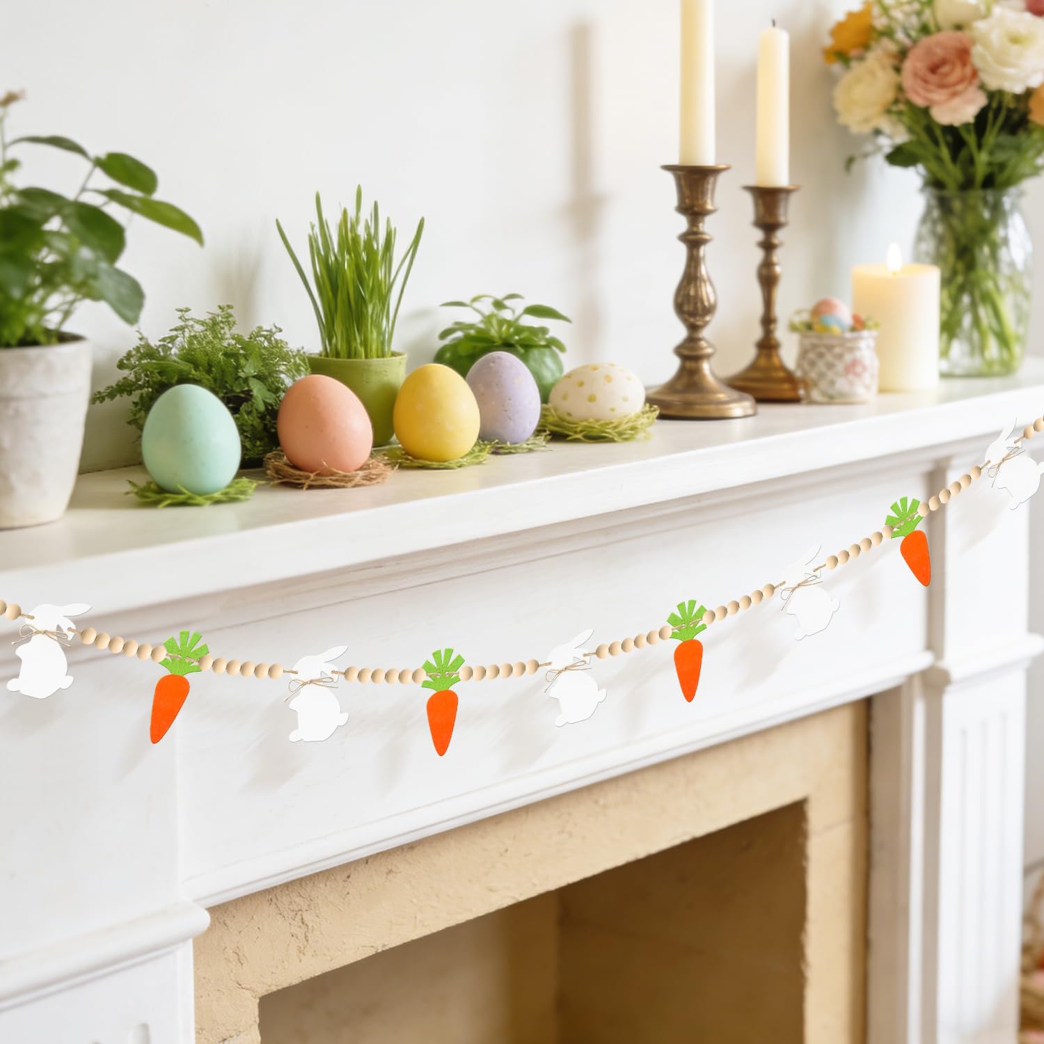 Yunfan Easter garland pre-assembled loops for easy hanging