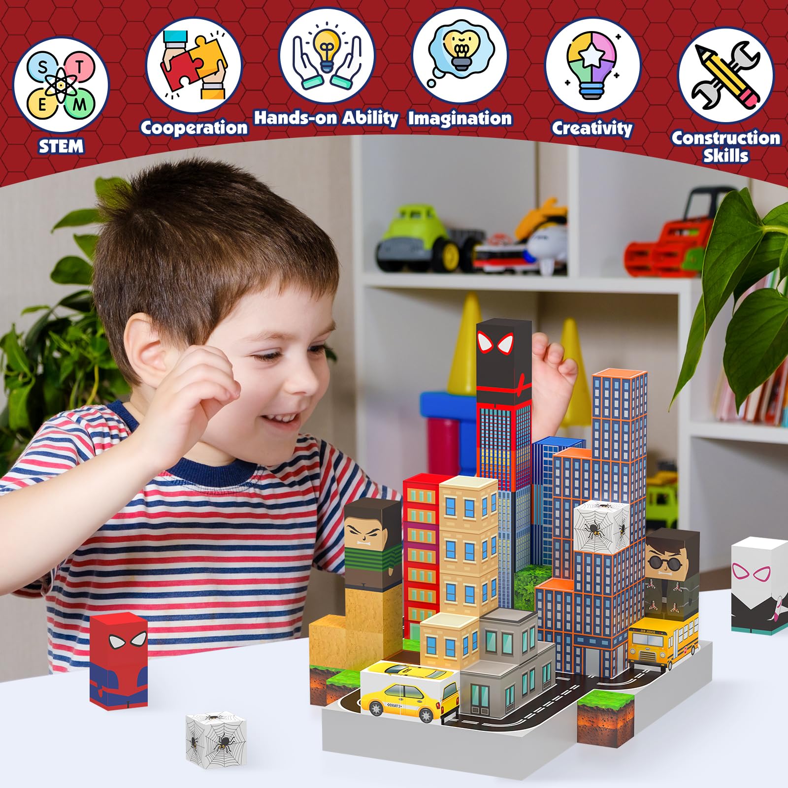 YUNGOWN blocks crafted from non-toxic materials for safe hands-on learning.