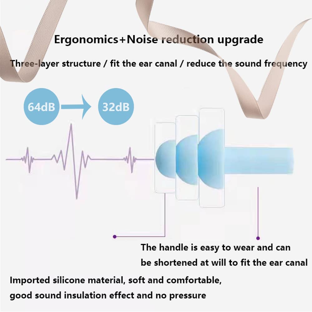 Close-up of YUNHAN HN earplugs showing the soft silicone texture for comfort