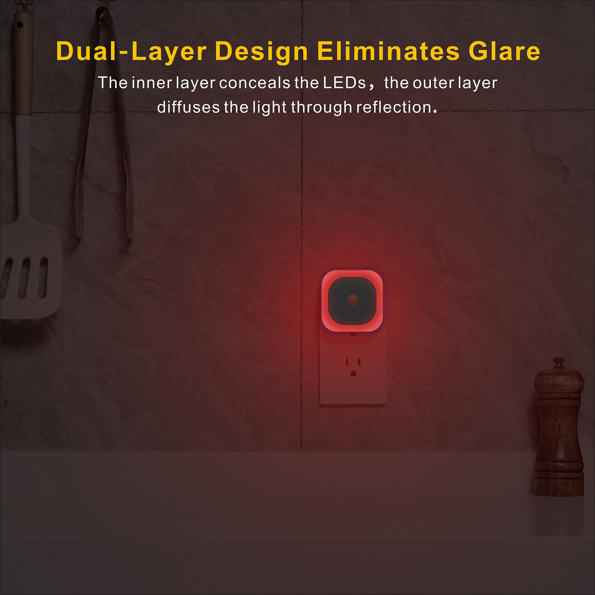 YUNLEX adjustable brightness night light with five-step and smooth dimming.
