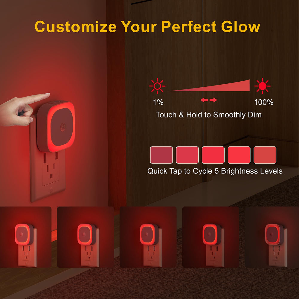 YUNLEX owl-mode night light automatically brightens with movement and dims afterward.