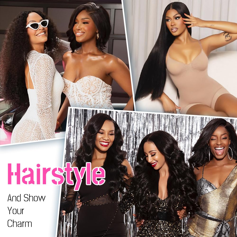 YUNXING virgin Brazilian hair in deep black for versatile styling