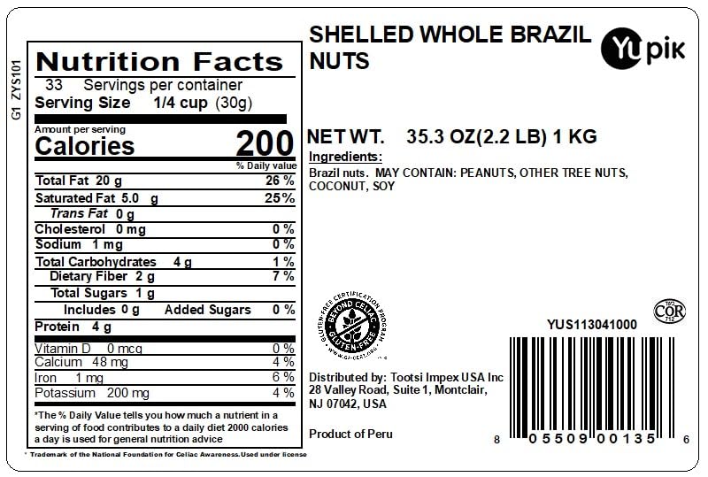 Yupik Brazil nuts close-up showing skins on and rich aroma