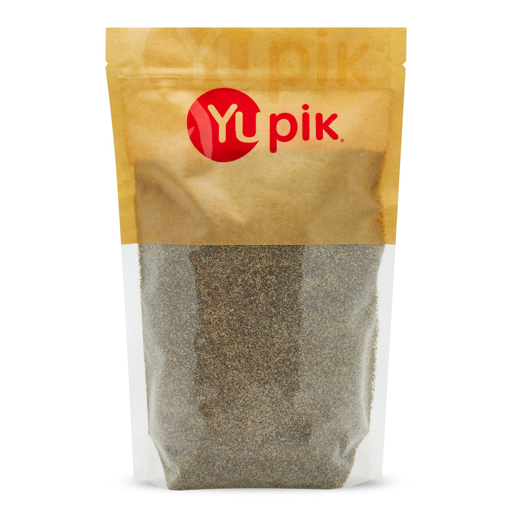 Yupik chia seed powder coarse blend in packaging, ready for baking.