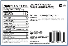 Yupik chickpea flour measuring cup shows precise gluten-free batter prep