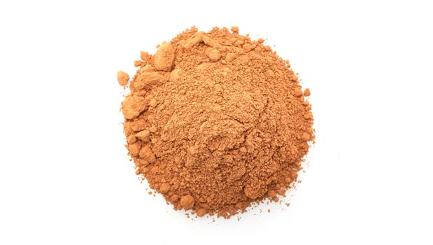 Scoop of Yupik cocoa powder in bowl showing smooth texture