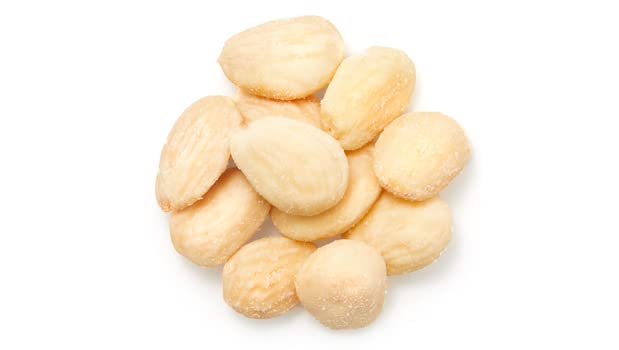 Yupik Marcona almonds close-up, creamy texture and premium quality