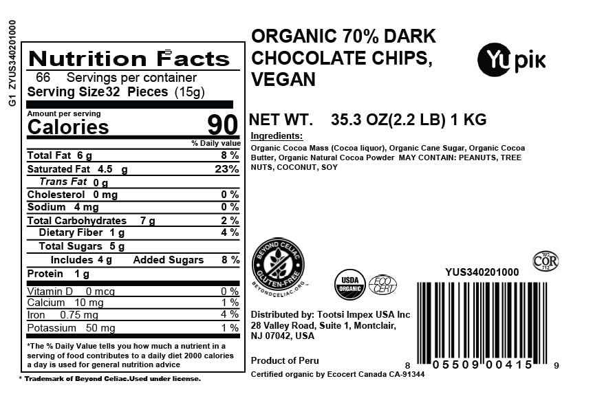 Yupik dark chocolate chips melting smoothly for glossy, molten centers.