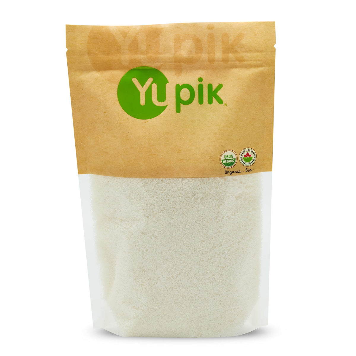 Yupik organic desiccated coconut fine 1lb package for baking and topping recipes