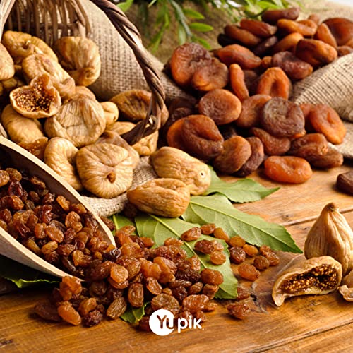 Yupik dried blueberries jar storage display highlighting fresh flavor.