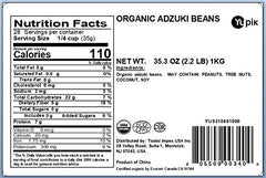 Yupik Adzuki Beans bag close-up, non-GMO dried legumes for soups.