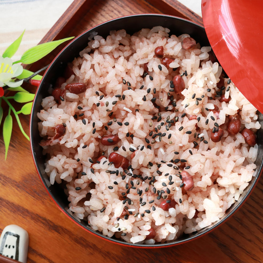 Yupik adzuki beans in pot, simmering into a hearty stew.