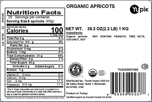 Yupik Organic Apricots in a bowl, naturally sweet, fiber-rich snack option