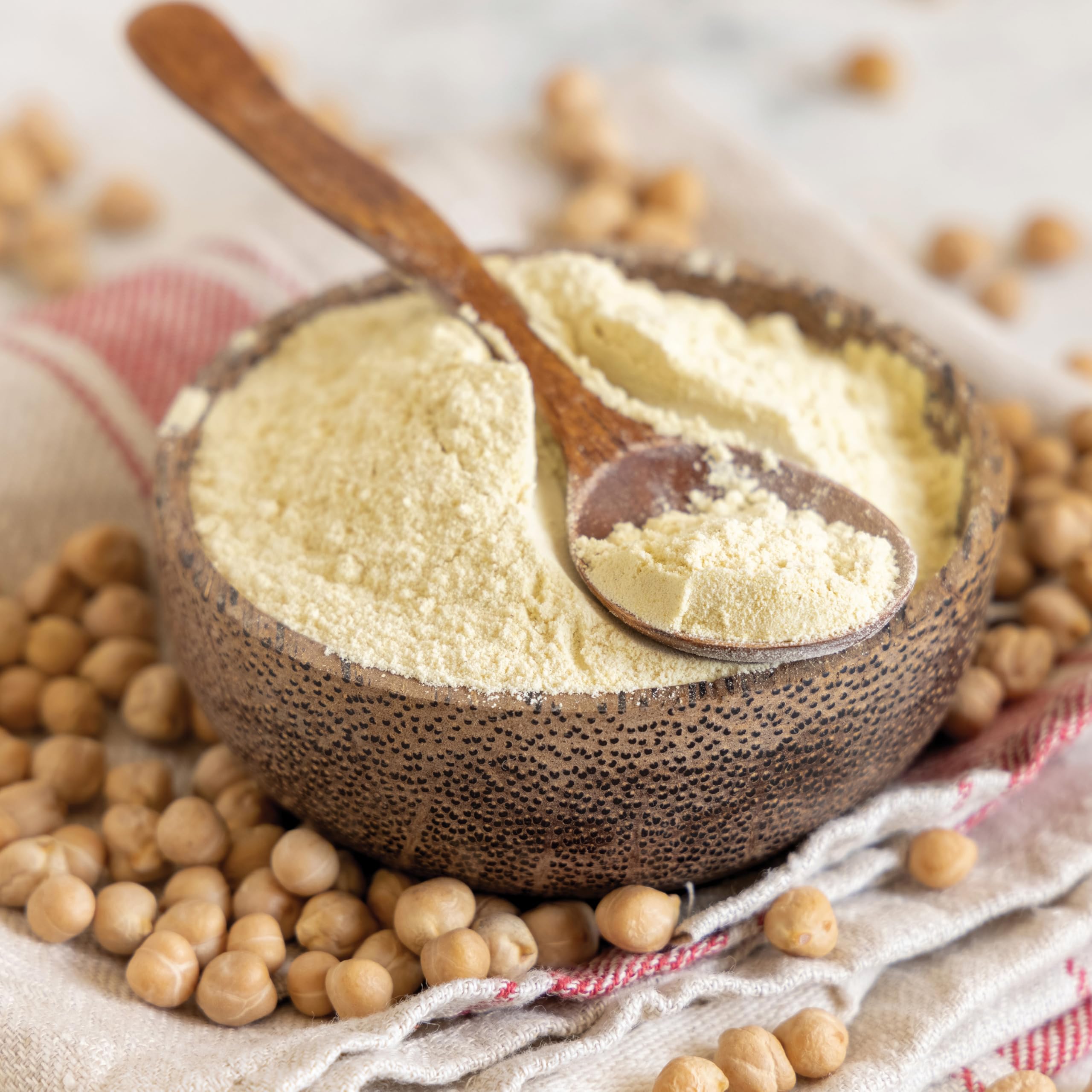 Yupik organic chickpea flour stored properly helps maintain freshness