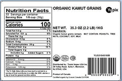 Yupik Kamut grains soaking before cooking to shorten prep time and improve texture