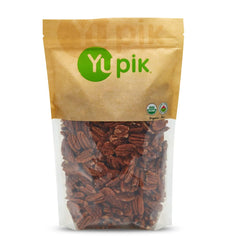 Yupik organic raw pecans in a bowl for snacking