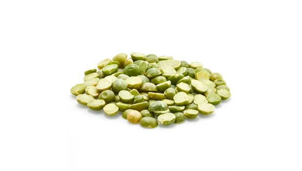 Yupik Organic Split Green Peas in a soup bowl for hearty meals