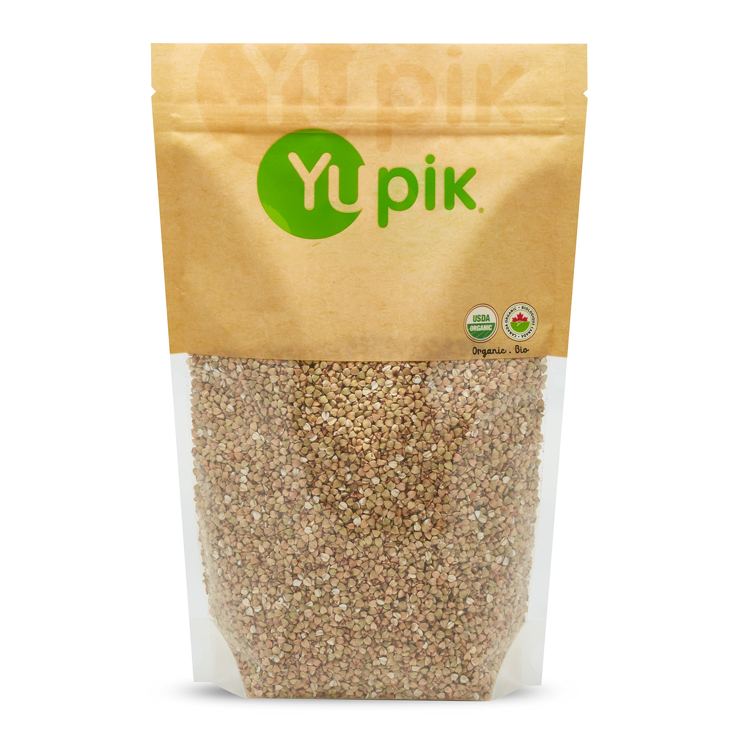 Yupik Organic White Buckwheat packaging image, ideal for pantry storage and meal prep.