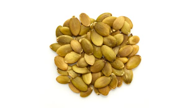 Yupik pumpkin seeds over oatmeal provide fiber and subtle crunch.