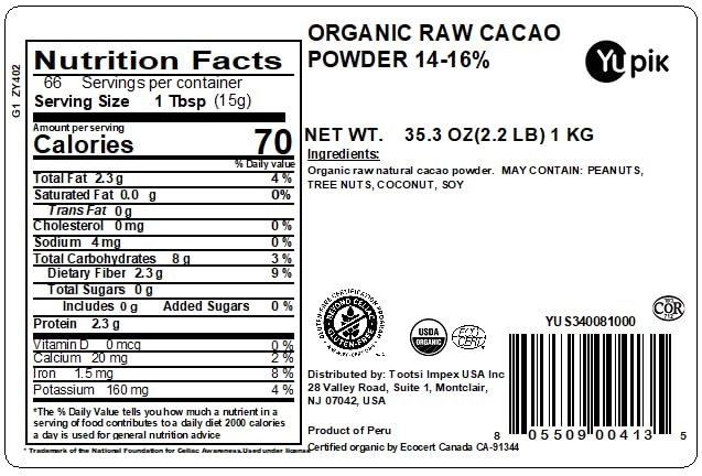 Yupik raw cacao beans close-up highlighting natural aroma and fermentation.