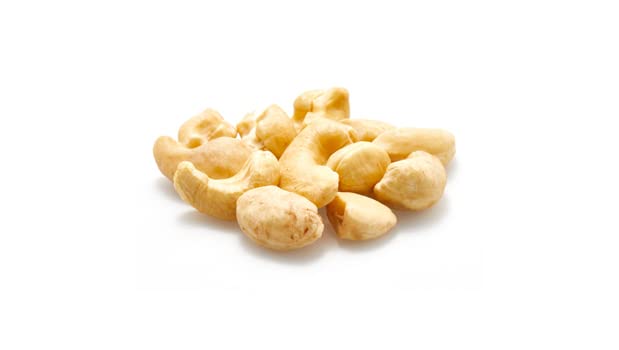 Yupik raw cashews butts in a bowl, ready for baking and toppings.