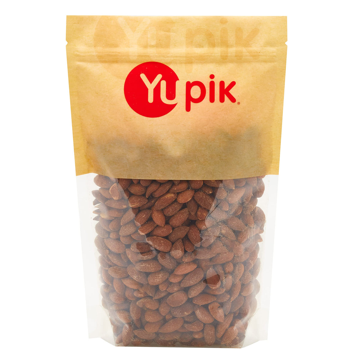 Yupik Roasted Salted Almonds packaging view, ideal gluten-free snack